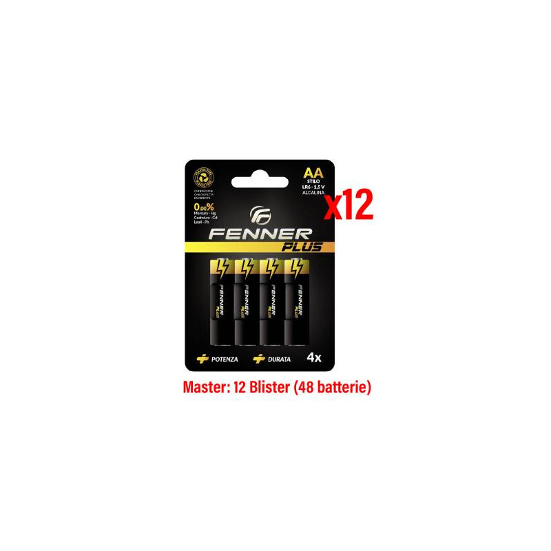 Fenner Batterie Stilo AA Alcalina FN-LR6 Inner 12Cnf/4pz