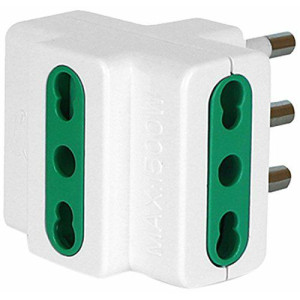 ADATTATORE TRIPLO SPINA 16A 2P+T